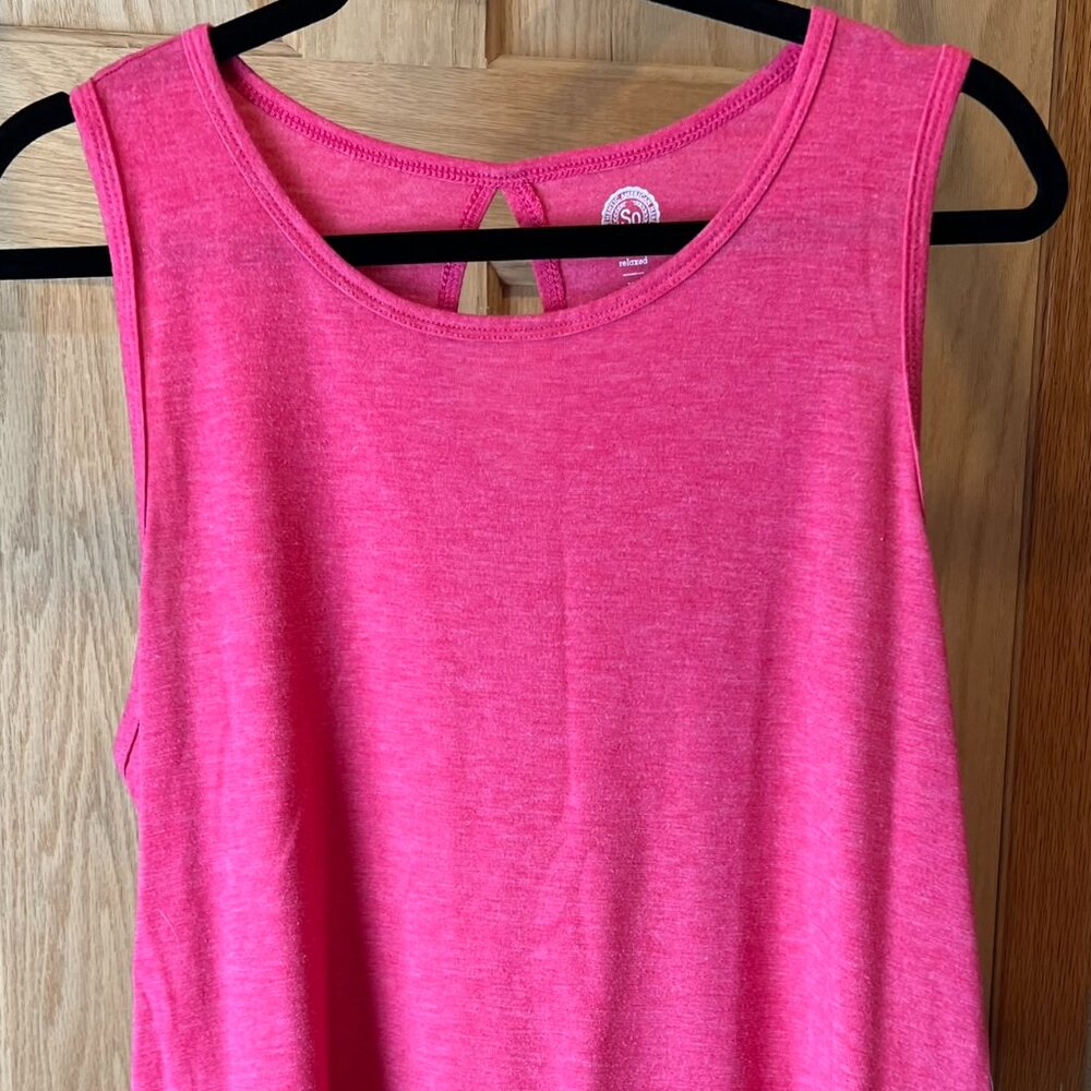 SO Pink Sleeveless Relaxed Fit Tank Top - Size XL